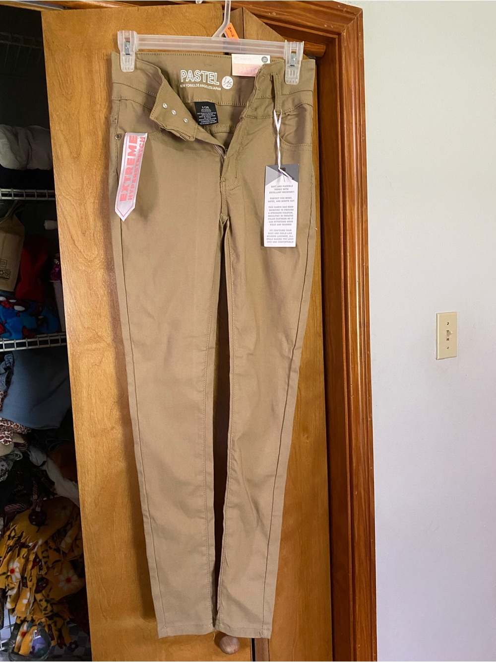 Pastels Tan Casual Slim Fit Pants